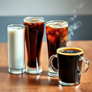 커피,우유, 쥬스,콜라