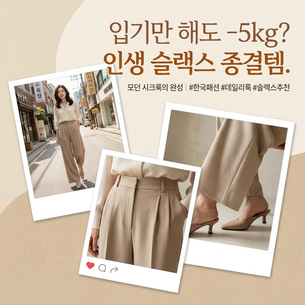 인생 슬랙스 하나로 하체통통 4050 뱃살-하체살 동시 해결