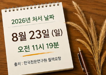 처서 뜻 2026년 날짜 절입시간