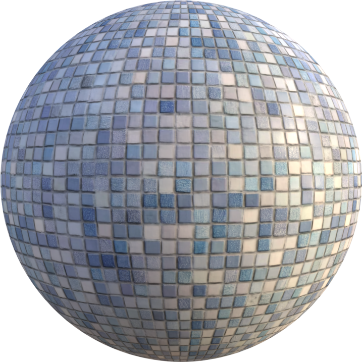 smooth cool mosaic tile pbr texture sbsar