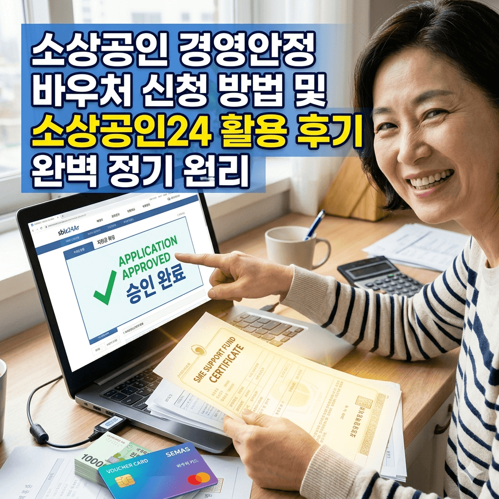 소상공인 경영안정 바우처 신청 방법 및 소상공인24 활용