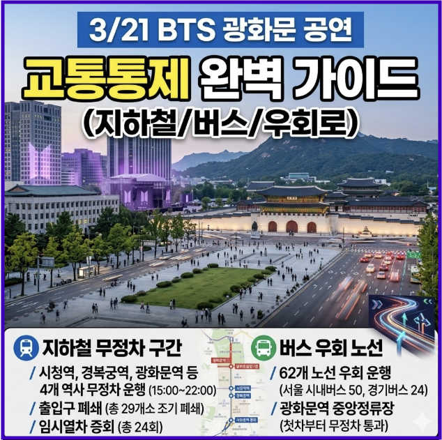 bts 광화문 공연 교통통제