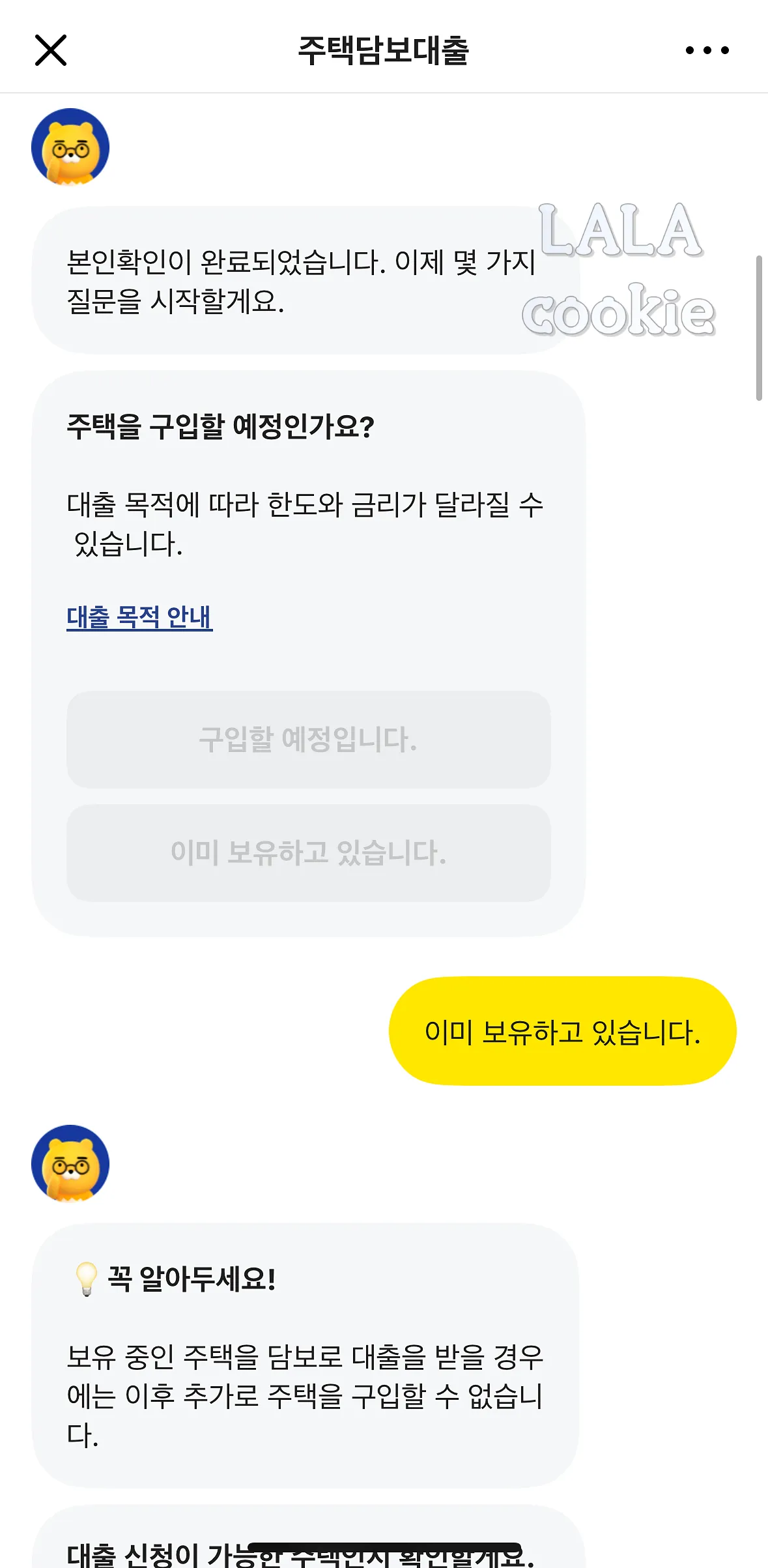 카카오뱅크-주택담보대출-주택-보유-확인