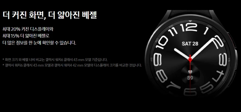 갤럭시워치6클래식 디스플레이