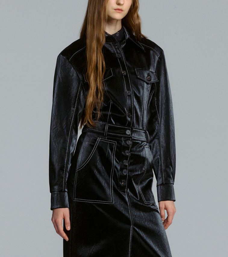 KBS2 친밀한 리플리 56회 ❘ 이시아(차정원) 셔츠+스커트 투피스 코디 &ndash; 두칸 DOUCAN 추천