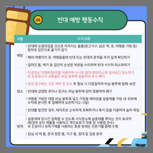 빈대 예방방법