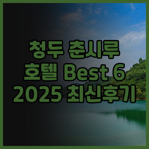 청두 여행객 필독 2025년 춘시루 ..