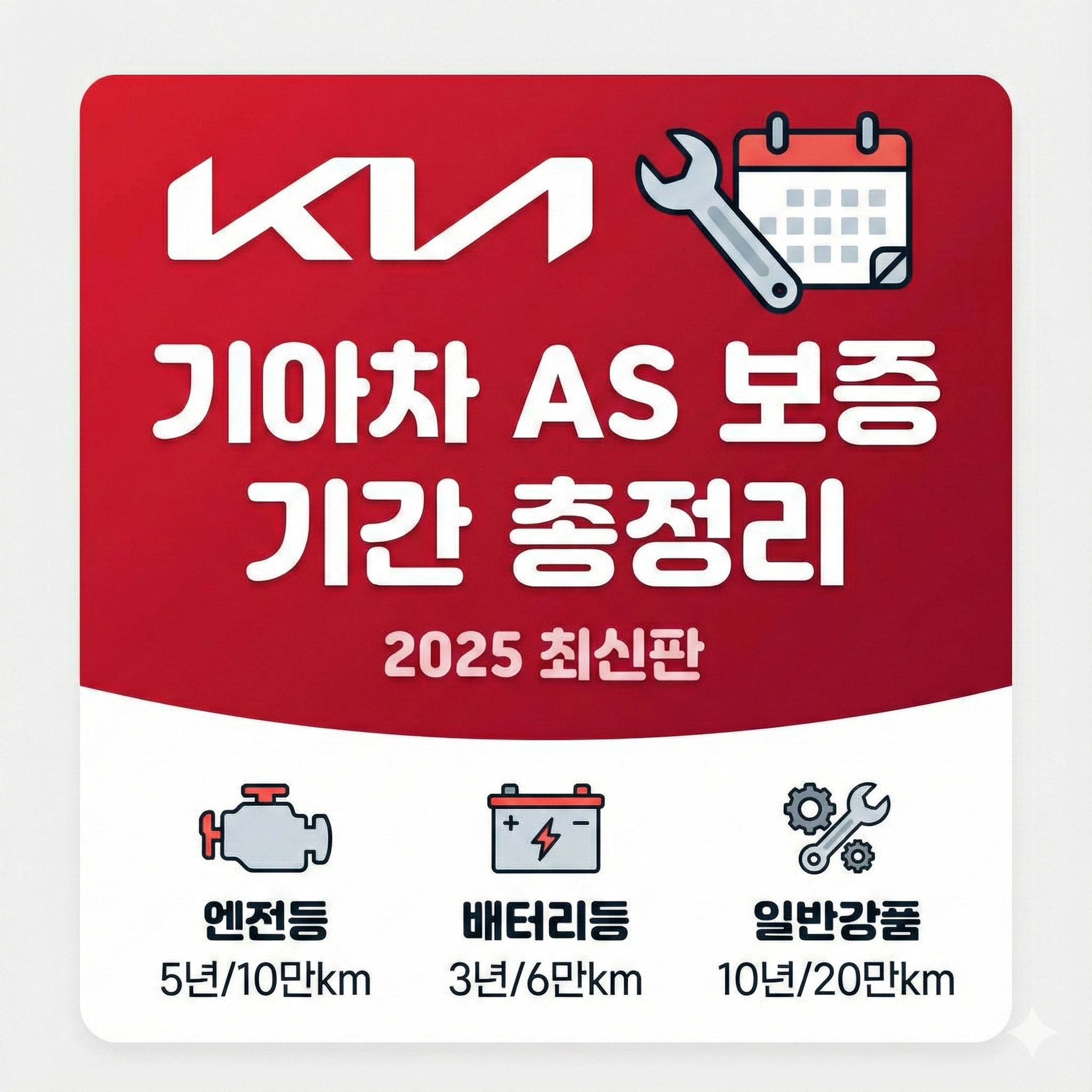 기아차 AS기간 총정리: 모델별 보증 수리 범위부터 연장 방법까지 2025 완벽 가이드