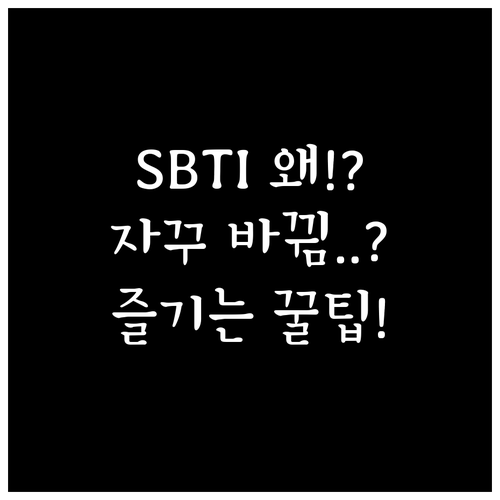 SBTI 결과 자주 바뀌는 이유와 즐..