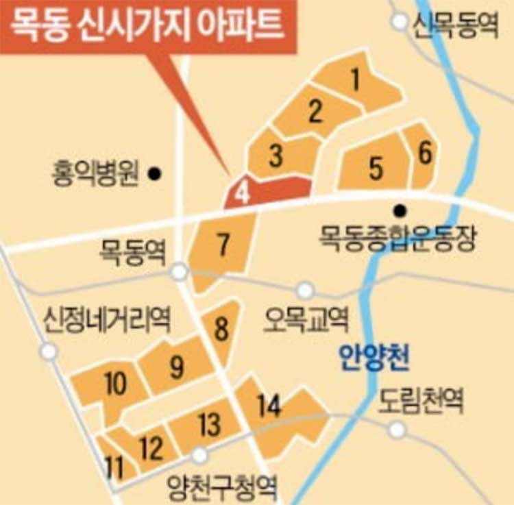 목동신시가지 4단지 아파트 위치