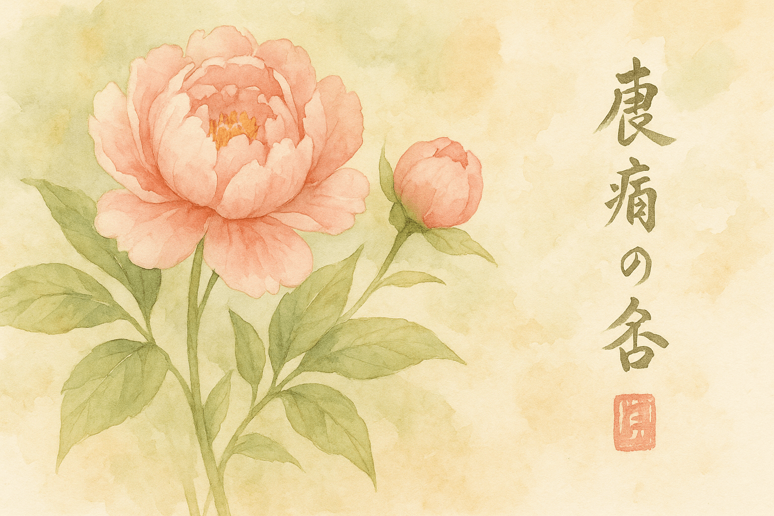 작약의 효능과 전통 한방에서 전해지는 건강 효과를 표현한 장면