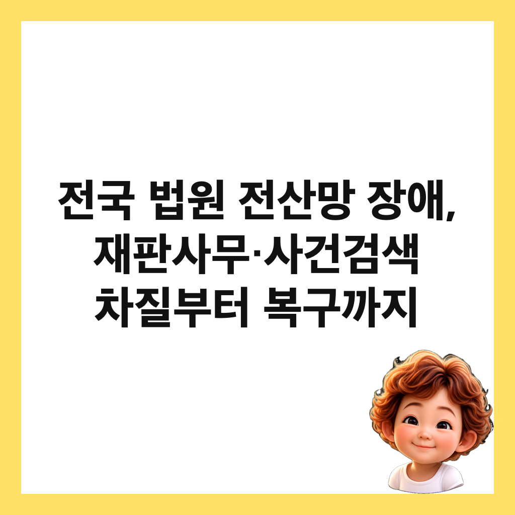 전국 법원 전산망 장애, 재판사무&middot;사건검색 차질부터 복구까지 썸네일