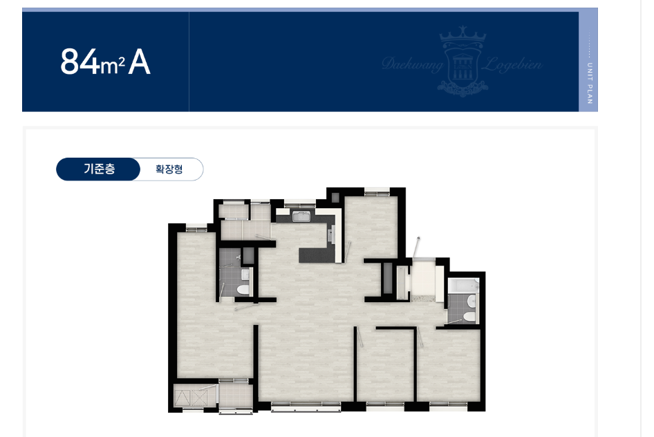 탕정 대광로제비앙 84A 평면도