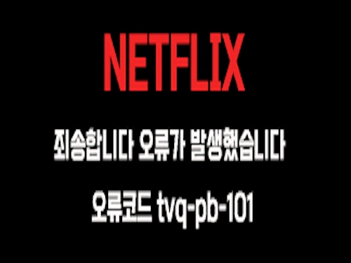 넷플릭스 오류 코드 TVQ-PB-101 (1.9.0)