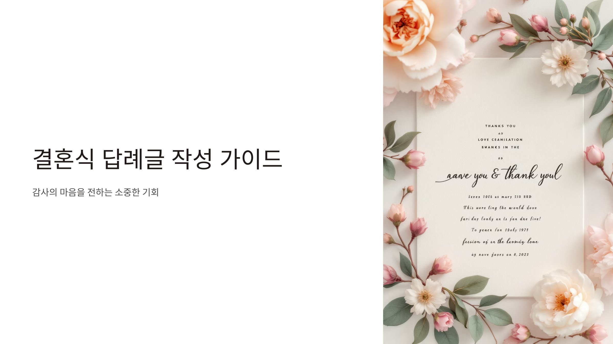 결혼식 답례글