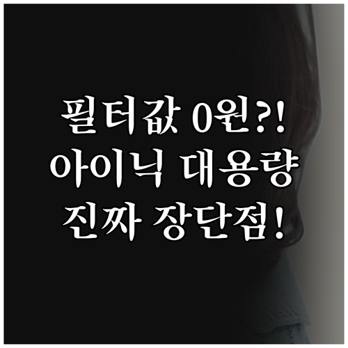 필터 교체 없는 이오니스 논필터 공기..