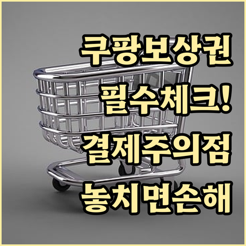 쿠팡 보상 이용권 사용 전 체크리스트..