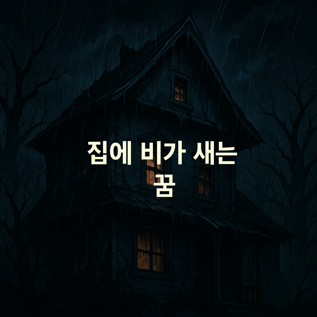 집에 비가 새는 꿈 해몽