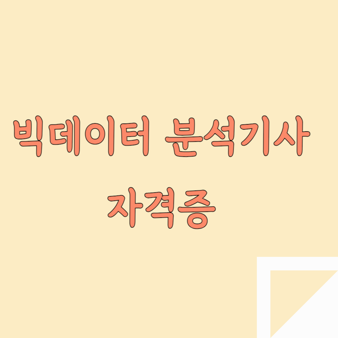 빅데이터 분석기사 자격증