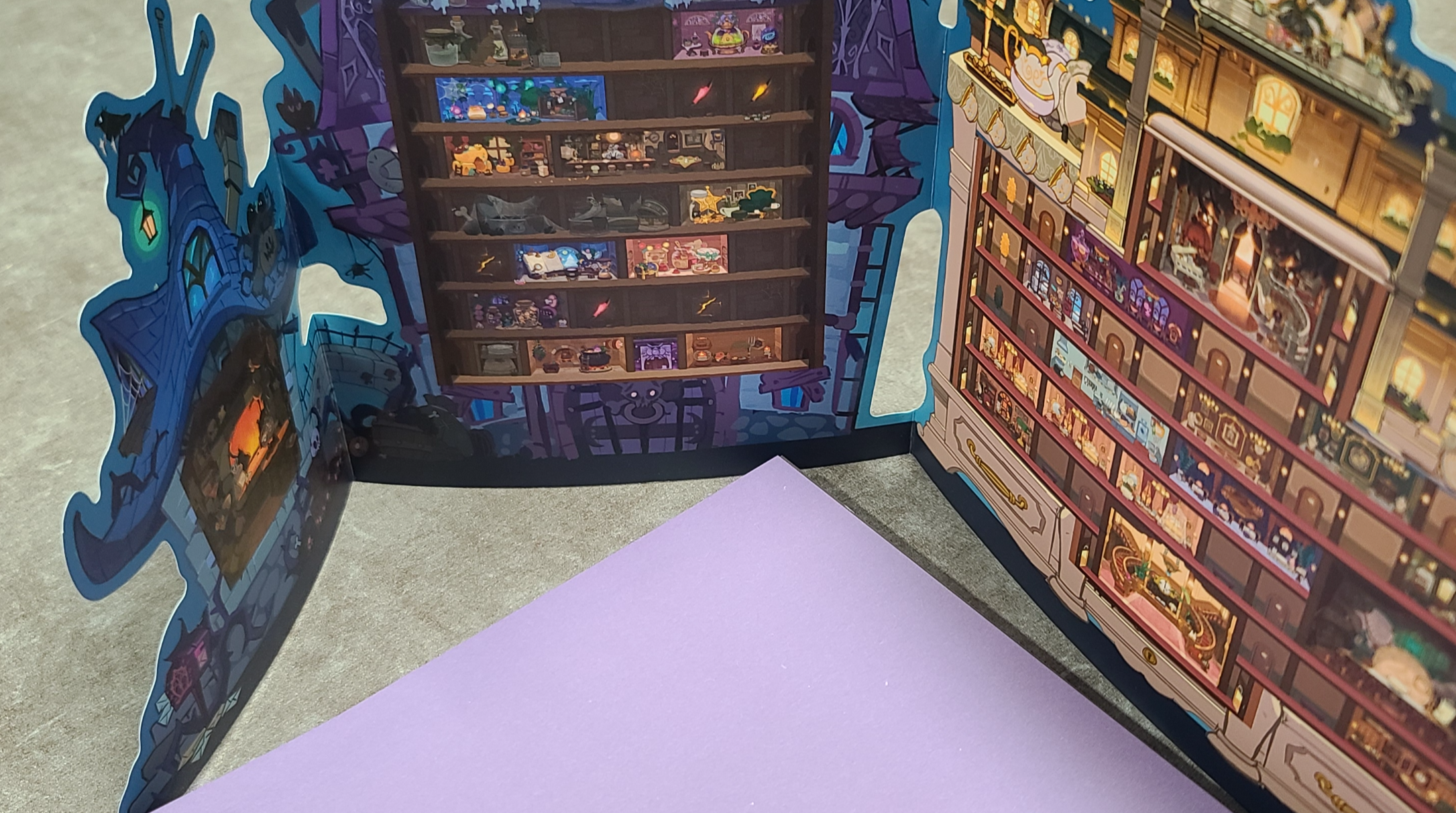 데브시스터즈 쿠키런 마녀의성 아트북 두더지택배박스 쿨쿨이인형 품질표시 고급앨범 초대장 아코디언북