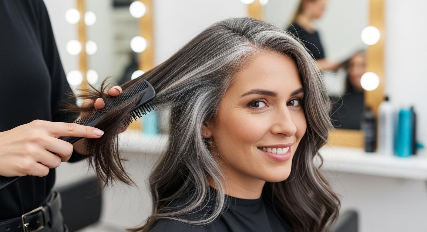 새치머리 밝게 염색