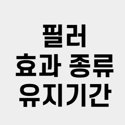 필러 효과 종류 유지기간
