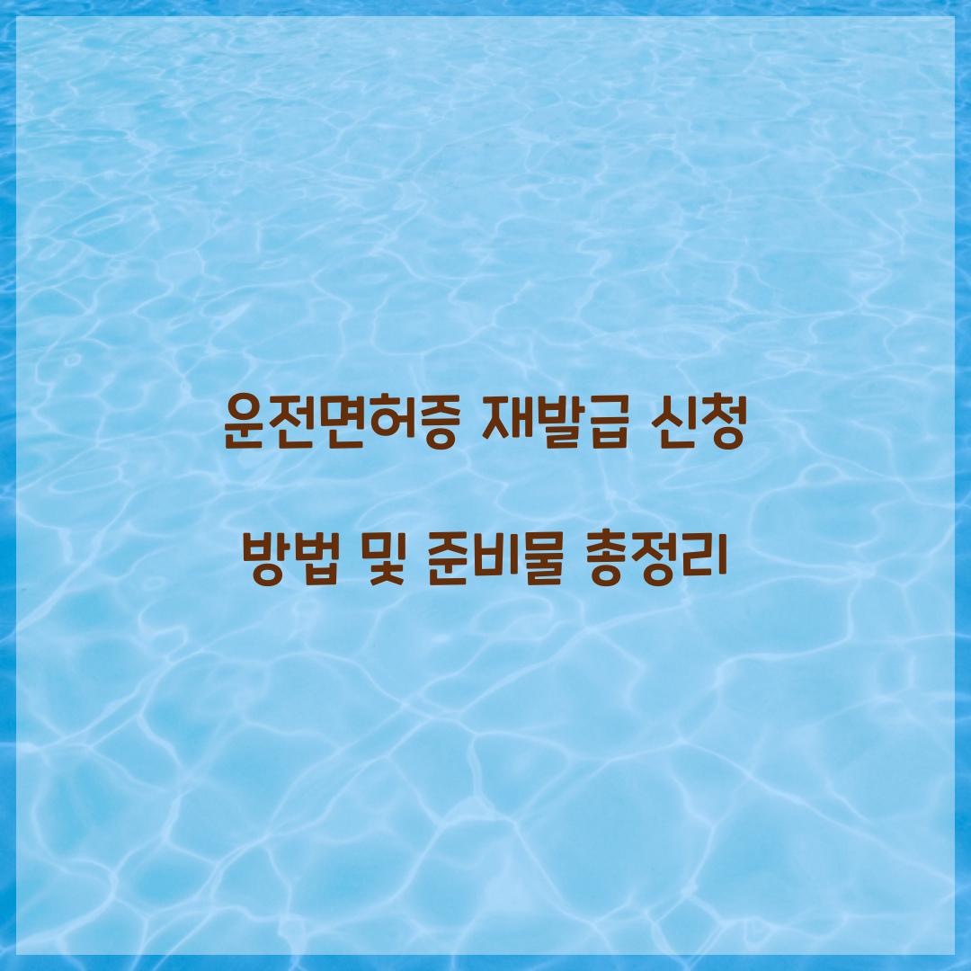 운전면허증 재발급