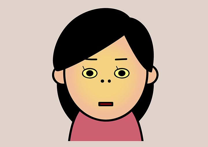황달-증상의-여성