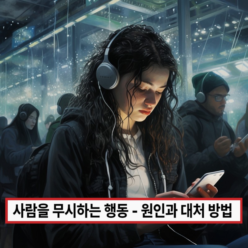 사람을 무시하는 행동 - 원인과 대처 방법