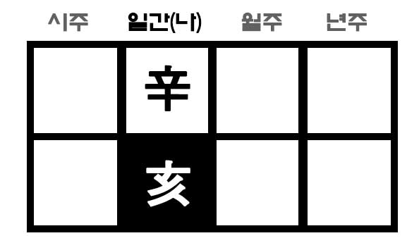만세력 신해일주 구성
