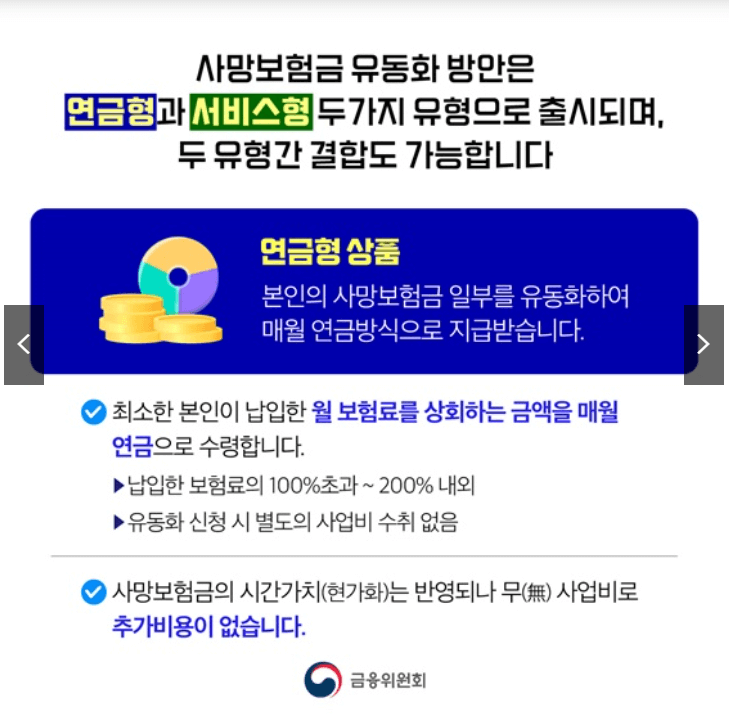 사망보험금 유동화정책