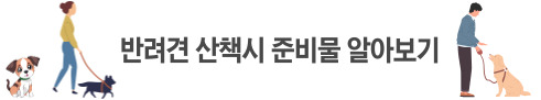 반려견 산책시 준비물