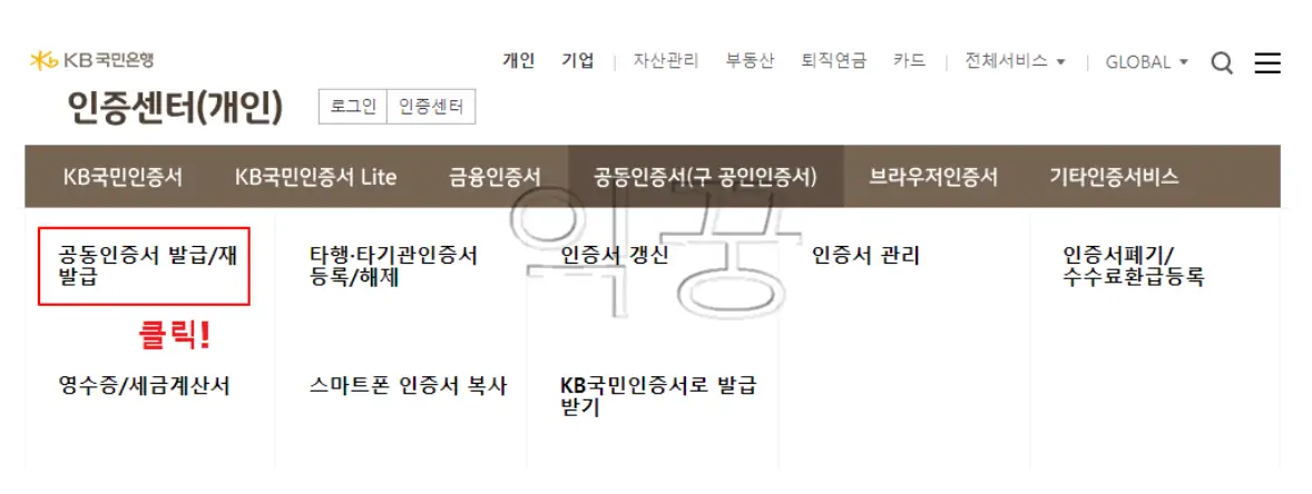 KB국민은행 인터넷 공동인증서 발급 방법 및 후기2