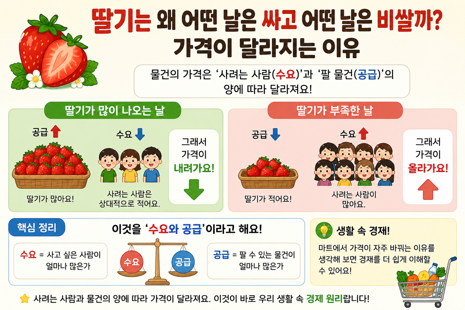 딸기는 왜 어떤 날은 싸고 어떤 날은 비쌀까? 가격이 달라지는 이유