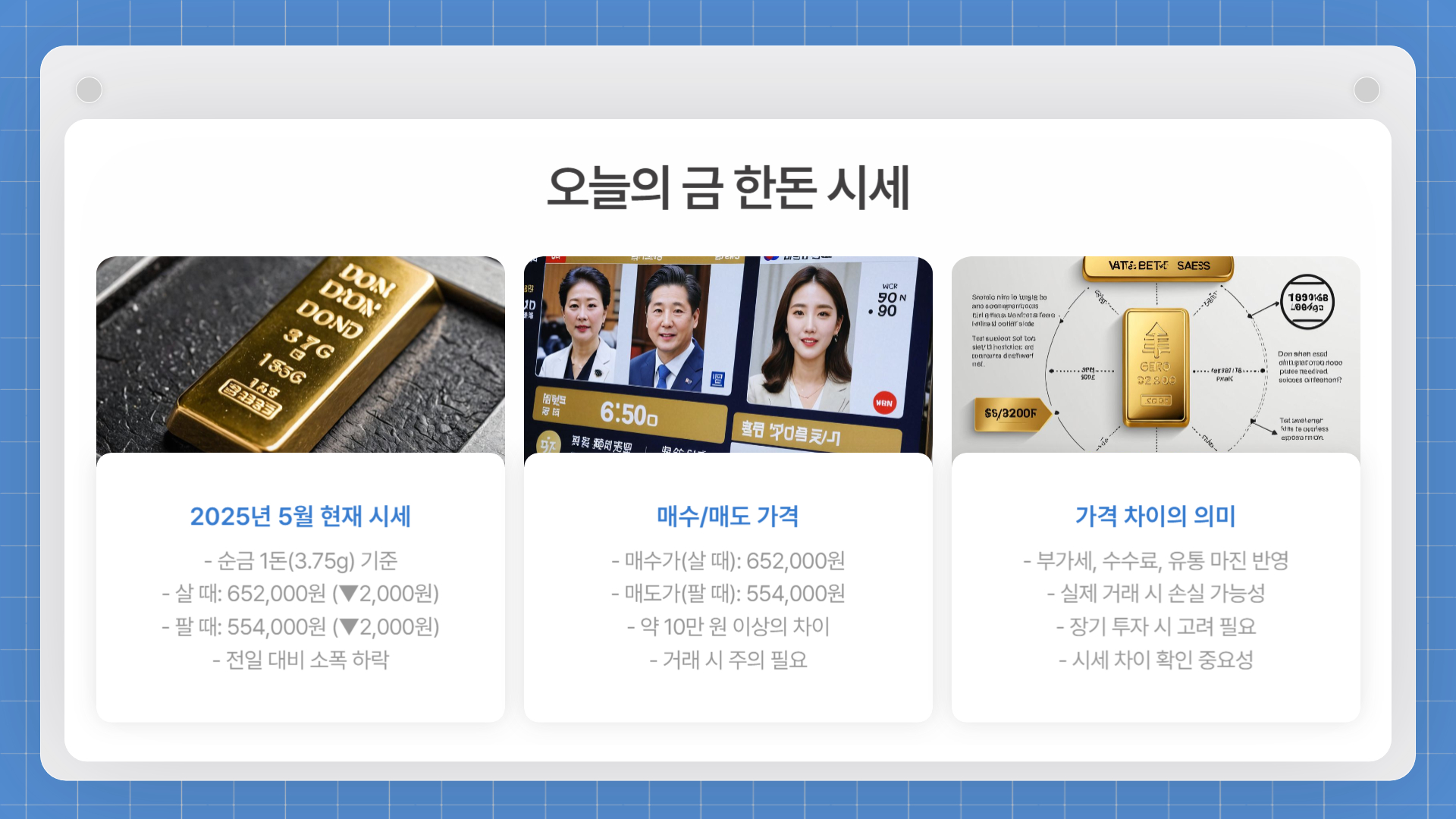 오늘 금 한돈 시세