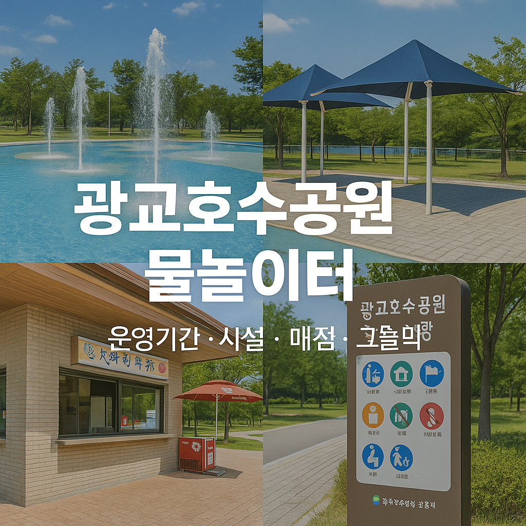 광교호수공원 물놀이터 (운영기간, 시설, 매점, 그늘막)
