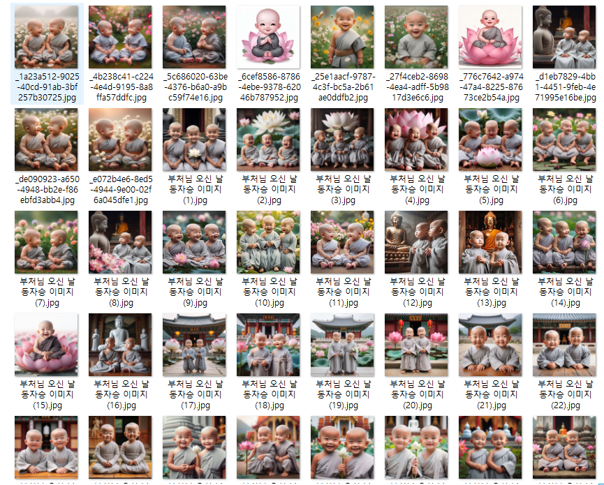 부처님 오신 날 동자승 이미지