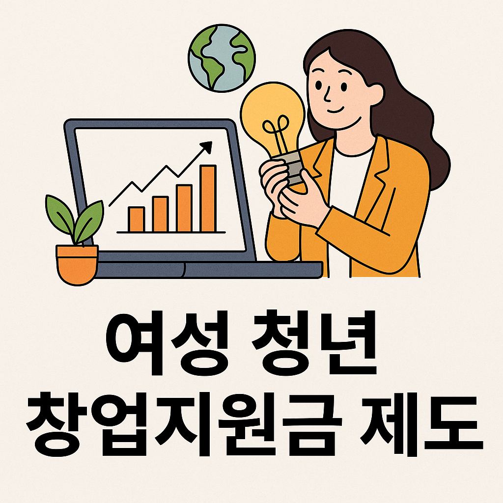 여성 청년 창업지원금 제도 포스터 이미지