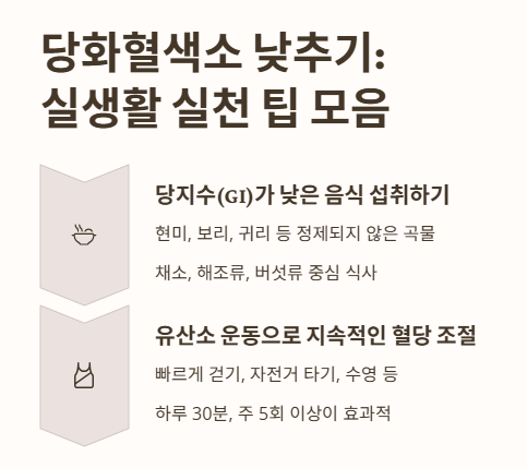 당화혈색소 낮추기