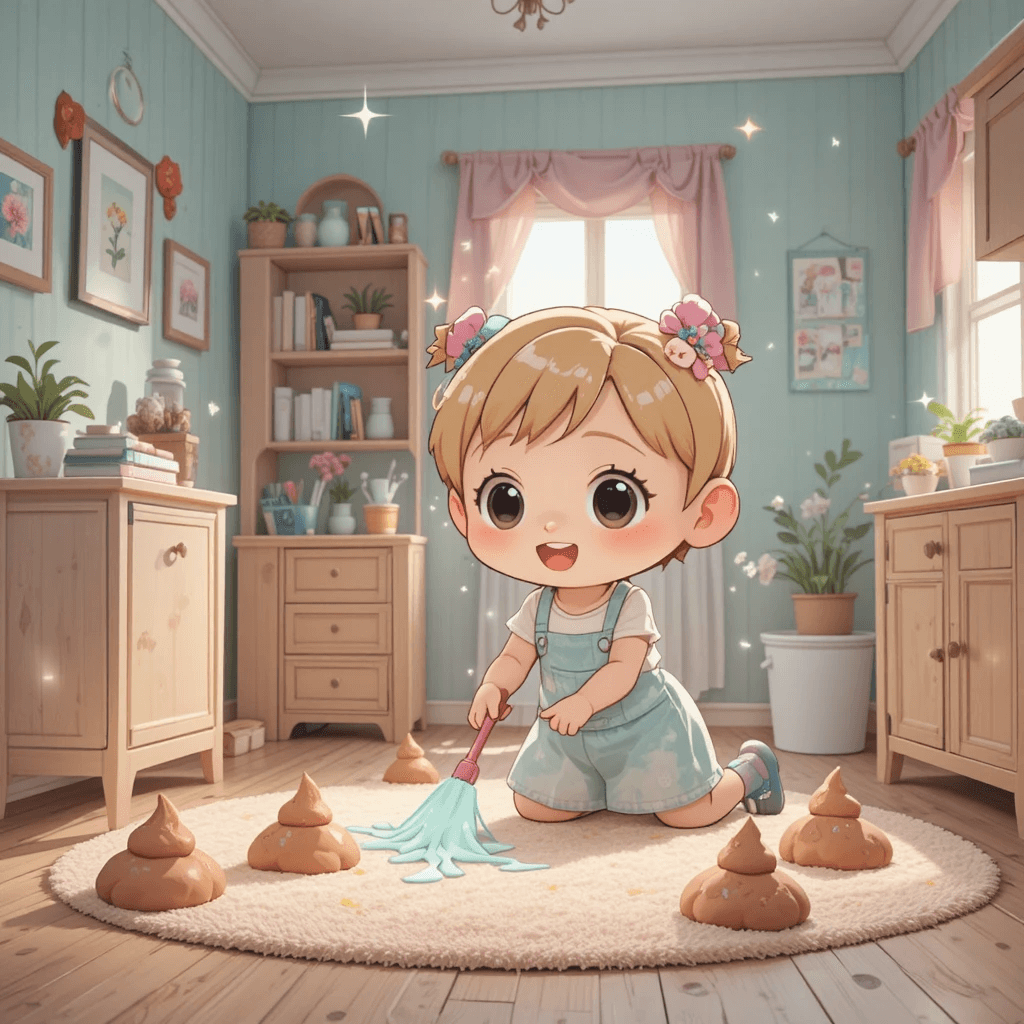 똥을 치우고 집이 깨끗해지는 꿈에 대한 이미지