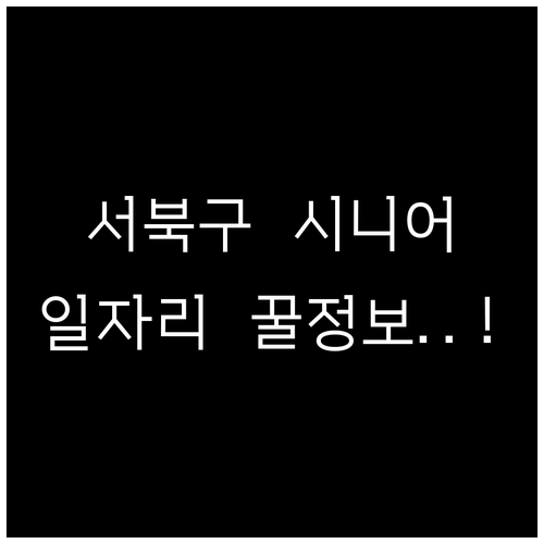 천안 서북구 시니어클럽 노인 일자리 ..