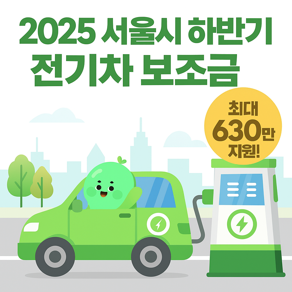 2025 서울시 하반기 전기차 보조금 최대 630만원 지원 사진 관련.