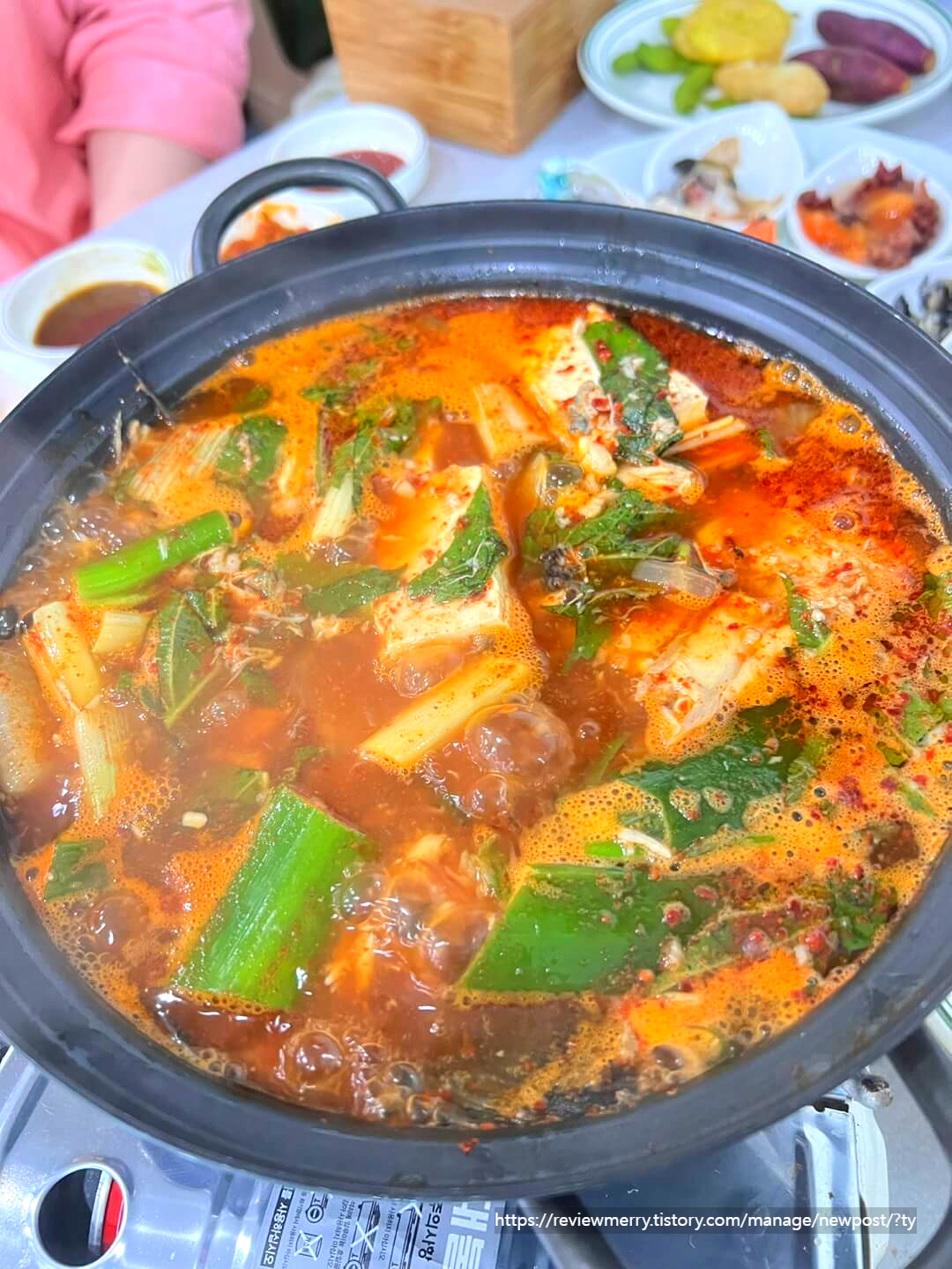 끓고있는 매운탕 사진