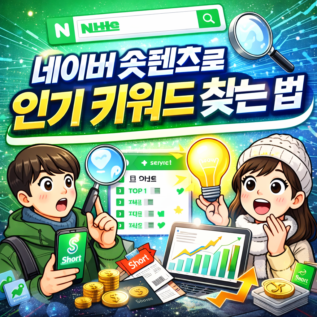 네이버 숏텐츠로 키워드 검색하러 가기
