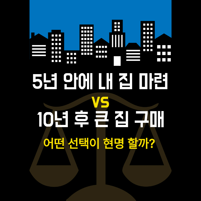 내 집 마련 재정 계획, 5년 안에 내 집 마련, 10년 후 큰 집 구매, 어떤 선택이 현명할까?, 생활법률정보