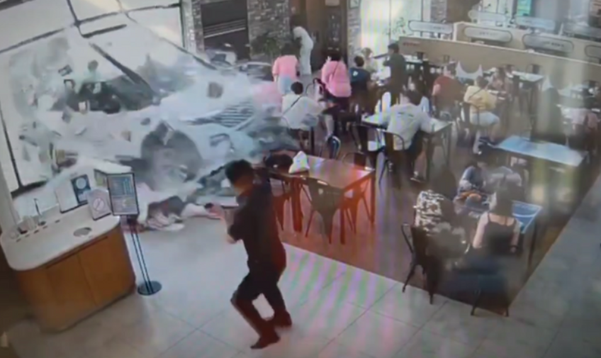 대관령 휴게소 고령 운전자 교통사고 cctv사진