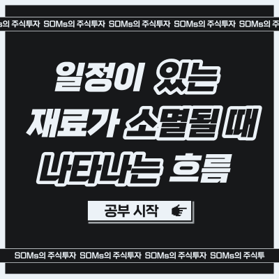 일정이 있는 재료가 소멸될 때 차트에서 나타나는 시그널