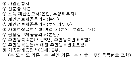 희망두배청년통장서류