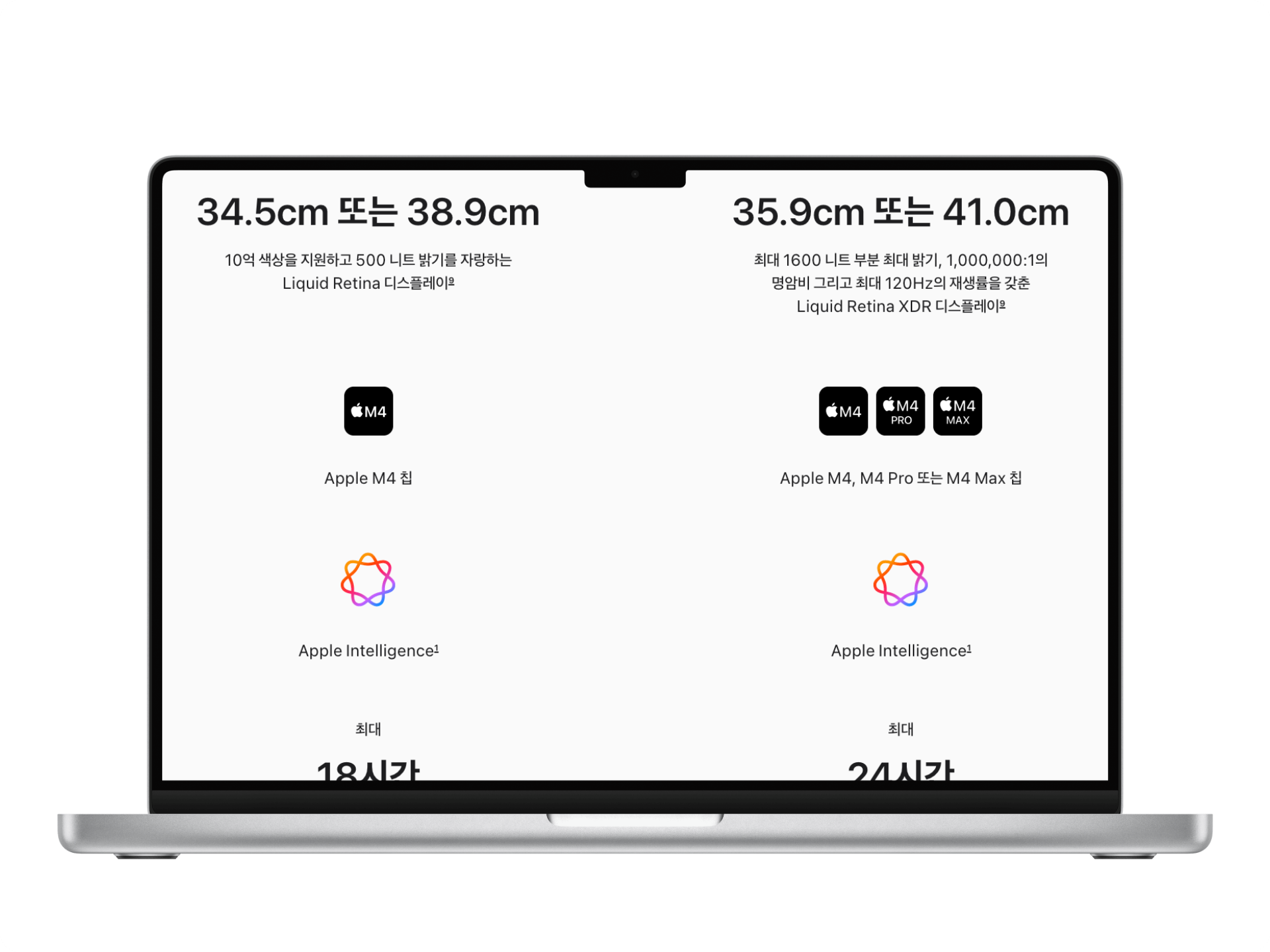맥북에어_맥북프로_기본사양비교