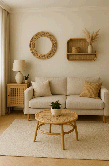 라탄 소재 인테리어 감성 활용법